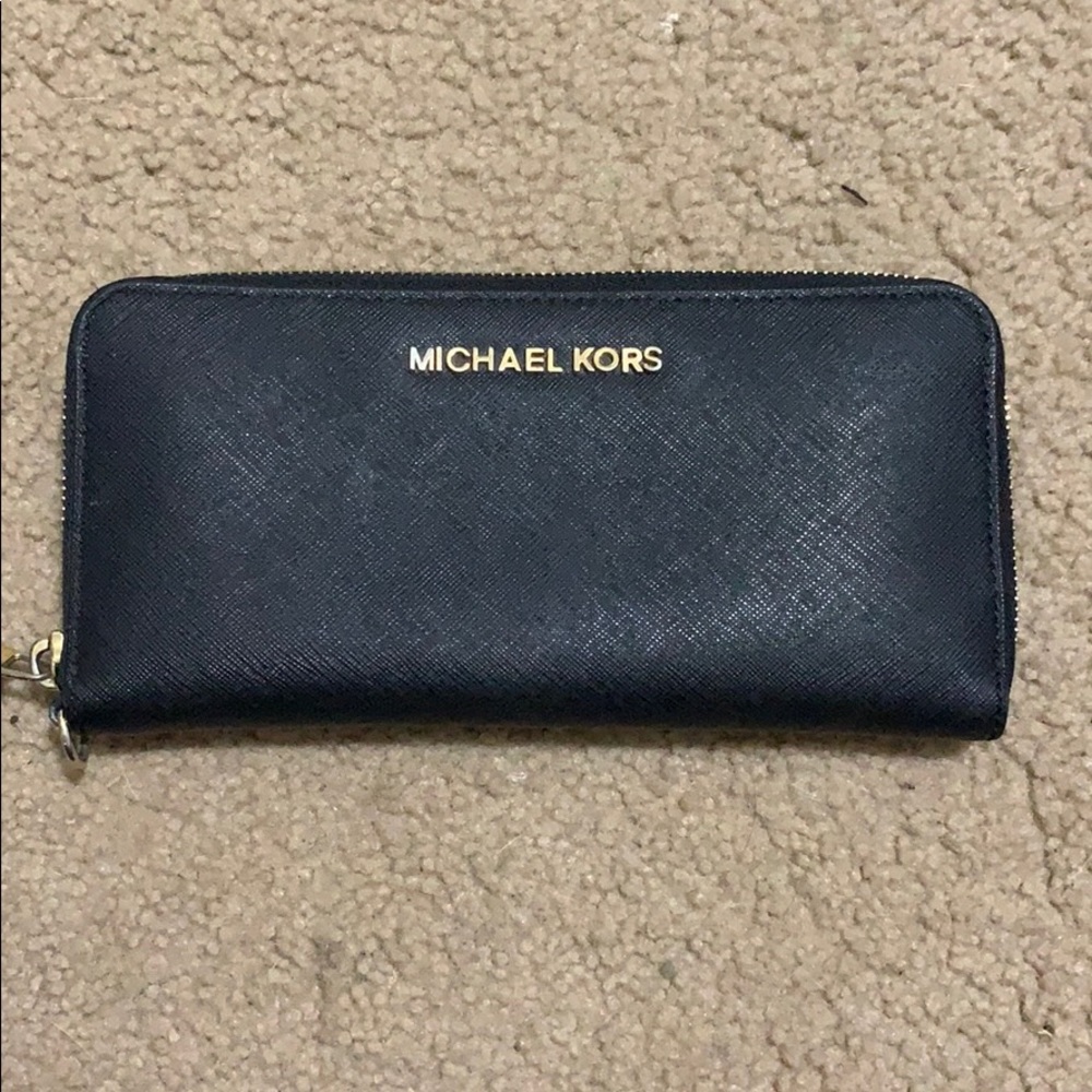 Michael Kors black leather wallet